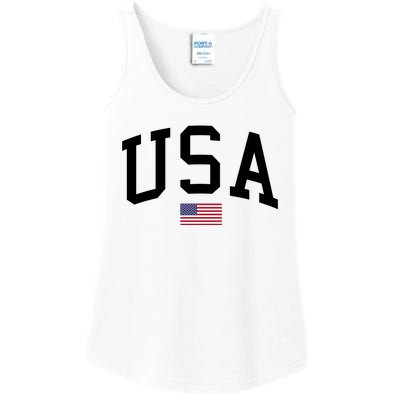 USA Flag Ladies Essential Tank