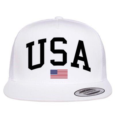 USA Flag Flat Bill Trucker Hat