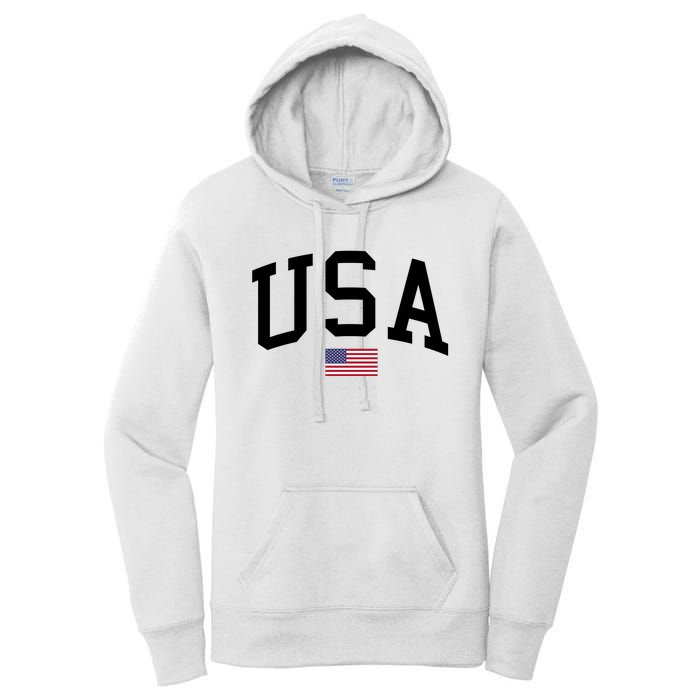 USA Flag Women's Pullover Hoodie