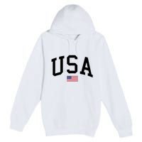 USA Flag Premium Pullover Hoodie