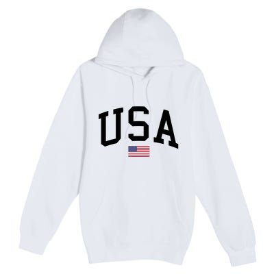 USA Flag Premium Pullover Hoodie