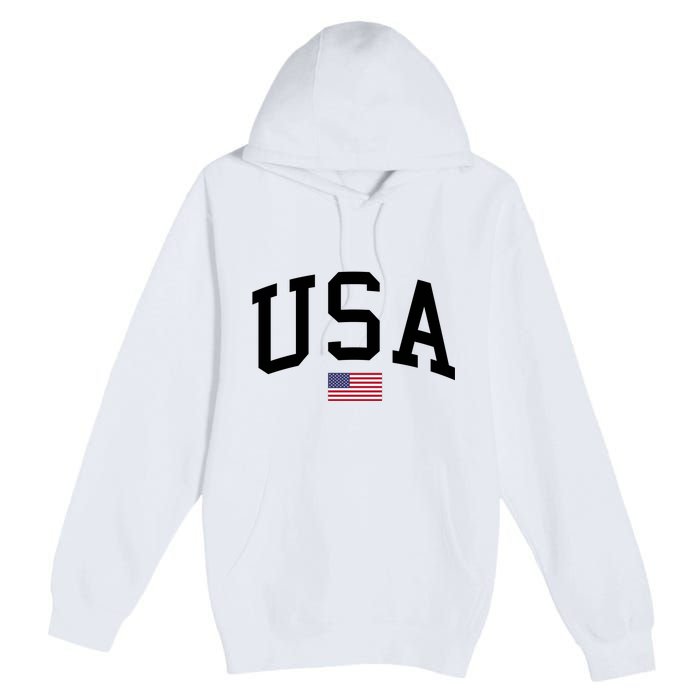 USA Flag Premium Pullover Hoodie