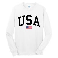 USA Flag Tall Long Sleeve T-Shirt