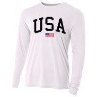 USA Flag Cooling Performance Long Sleeve Crew