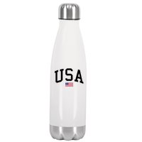 USA Flag Stainless Steel Insulated Water Bottle