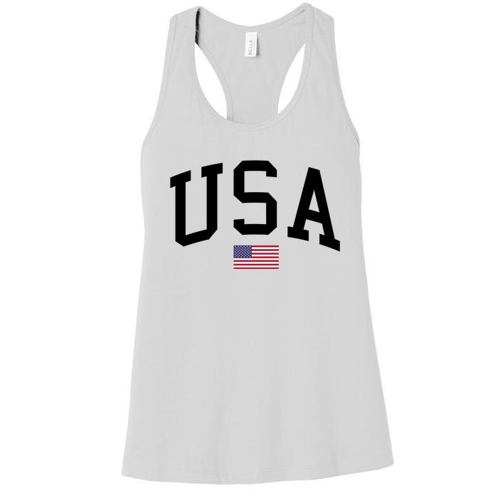 USA Flag Women's Racerback Tank