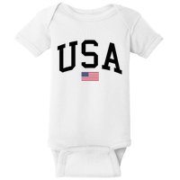 USA Flag Baby Bodysuit