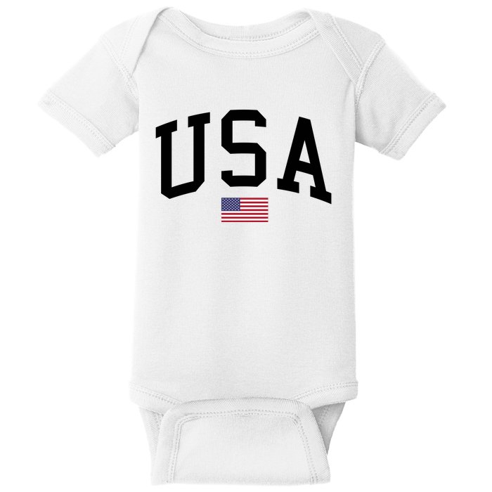 USA Flag Baby Bodysuit