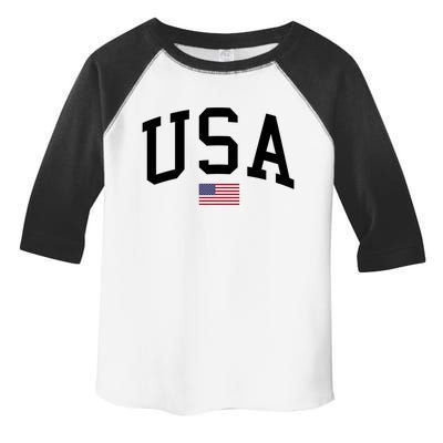 USA Flag Toddler Fine Jersey T-Shirt