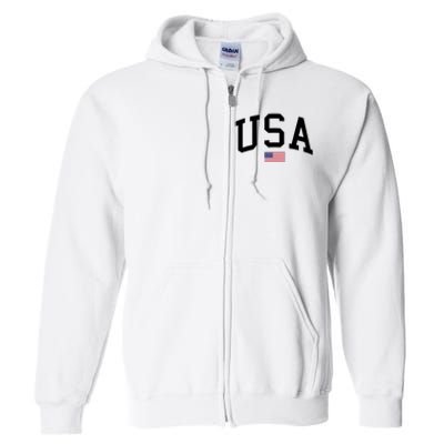 USA Flag Full Zip Hoodie