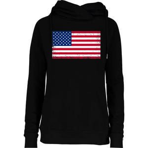 USA Flag Womens Funnel Neck Pullover Hood