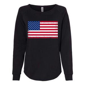 USA Flag Womens California Wash Sweatshirt