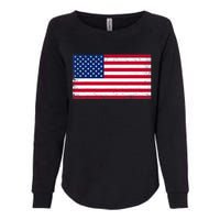 USA Flag Womens California Wash Sweatshirt