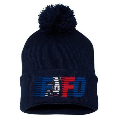 Usa Fafo Pom Pom 12in Knit Beanie