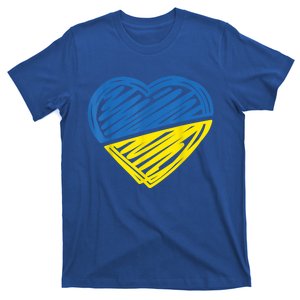 Ukraine Flag Ukrainian Heart I Stand With Ukraine Heart Gift T-Shirt