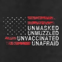 Us Flag Unmasked Unmuzzled Unvaccinated Unafraid 7 Panel Mesh Trucker Snapback Hat