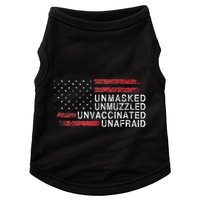 Us Flag Unmasked Unmuzzled Unvaccinated Unafraid Doggie Tank