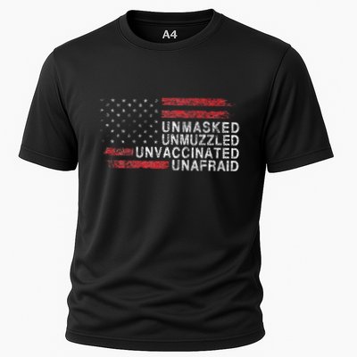 Us Flag Unmasked Unmuzzled Unvaccinated Unafraid Performance Shirt