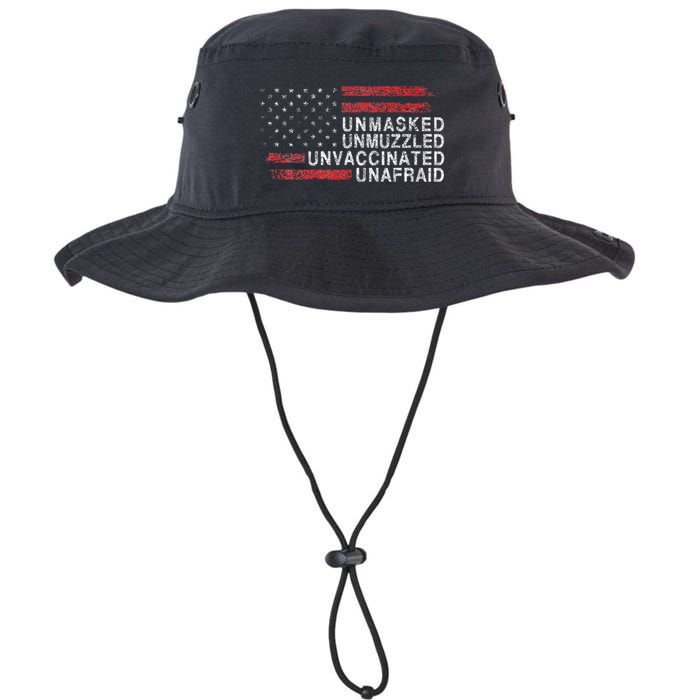 Us Flag Unmasked Unmuzzled Unvaccinated Unafraid Bucket Hat