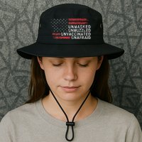 Us Flag Unmasked Unmuzzled Unvaccinated Unafraid Bucket Hat