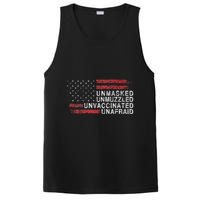 Us Flag Unmasked Unmuzzled Unvaccinated Unafraid PosiCharge Competitor Tank