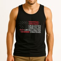 Us Flag Unmasked Unmuzzled Unvaccinated Unafraid Tank Top