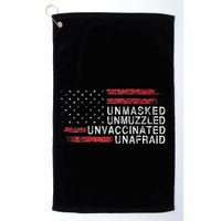 Us Flag Unmasked Unmuzzled Unvaccinated Unafraid Golf Towel