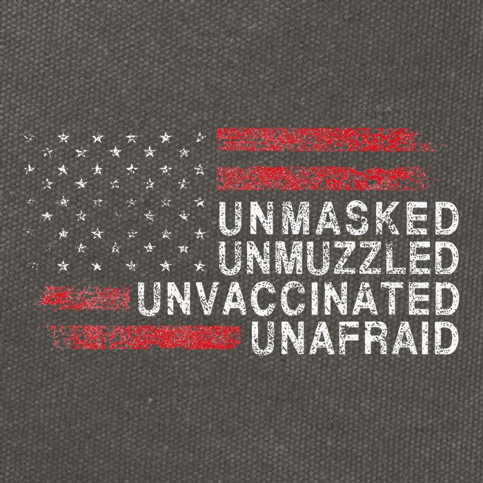 Us Flag Unmasked Unmuzzled Unvaccinated Unafraid Cotton Canvas Backpack