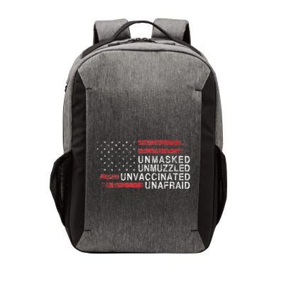Us Flag Unmasked Unmuzzled Unvaccinated Unafraid Vector Backpack