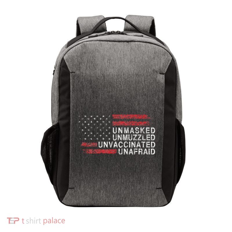 Us Flag Unmasked Unmuzzled Unvaccinated Unafraid Vector Backpack