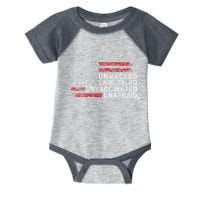 Us Flag Unmasked Unmuzzled Unvaccinated Unafraid Infant Baby Jersey Bodysuit