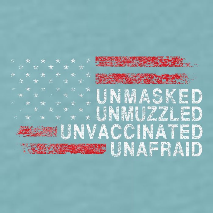 Us Flag Unmasked Unmuzzled Unvaccinated Unafraid Sueded Cloud Jersey T-Shirt