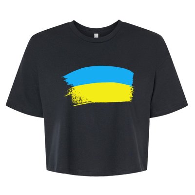 Ukraine Flag Bella+Canvas Jersey Crop Tee