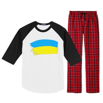 Ukraine Flag Raglan Sleeve Pajama Set