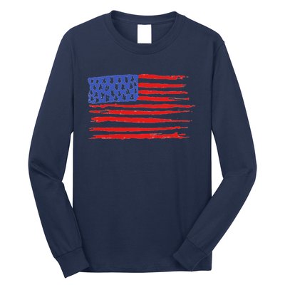 Usa Flag United States Of America 4th Of July Simple Vintage Premium Long Sleeve Shirt