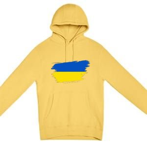 Ukraine Flag Ukrainian Ukraine Pride Heart Premium Pullover Hoodie