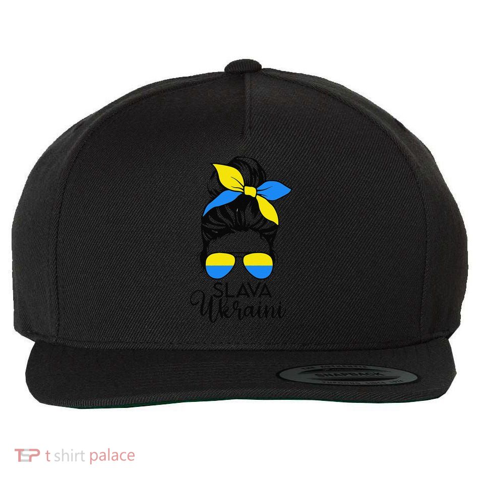 Ukrainian Flag Ukraine Women Zelensky Words Slava Ukraini Wool Snapback Cap