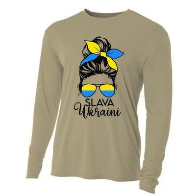 Ukrainian Flag Ukraine Women Zelensky Words Slava Ukraini Cooling Performance Long Sleeve Crew