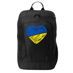 Ukraine Flag Ukrainian Heart I Stand With Ukraine Heart Gift City Backpack