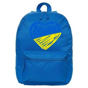 Ukraine Flag Ukrainian Heart I Stand With Ukraine Heart Gift 16 in Basic Backpack