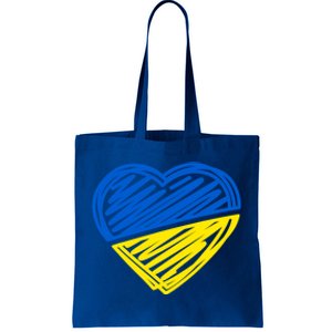 Ukraine Flag Ukrainian Heart I Stand With Ukraine Heart Gift Tote Bag