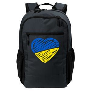 Ukraine Flag Ukrainian Heart I Stand With Ukraine Heart Gift Daily Commute Backpack