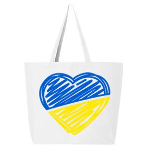 Ukraine Flag Ukrainian Heart I Stand With Ukraine Heart Gift 25L Jumbo Tote