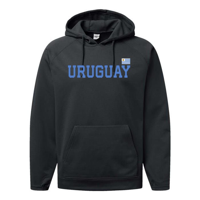 Uruguayuan Flag Uruguay Pride Roots Heritage Gift Performance Fleece Hoodie