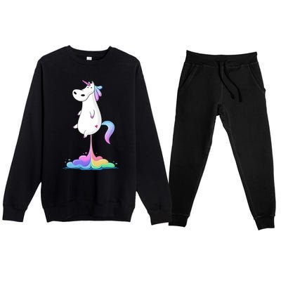 Unicorn Fart Premium Crewneck Sweatsuit Set