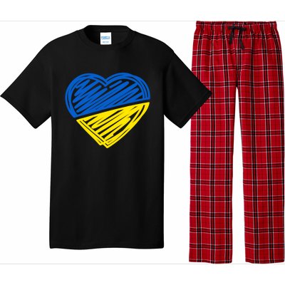 Ukraine Flag Ukrainian Heart I Stand With Ukraine Heart Gift Pajama Set