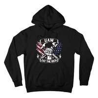 Us Flag Vintage Uaw Eat The Rich Uaw Strong Uaw Proud Union Hoodie