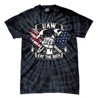 Us Flag Vintage Uaw Eat The Rich Uaw Strong Uaw Proud Union Tie-Dye T-Shirt