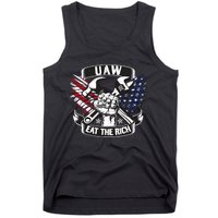 Us Flag Vintage Uaw Eat The Rich Uaw Strong Uaw Proud Union Tank Top