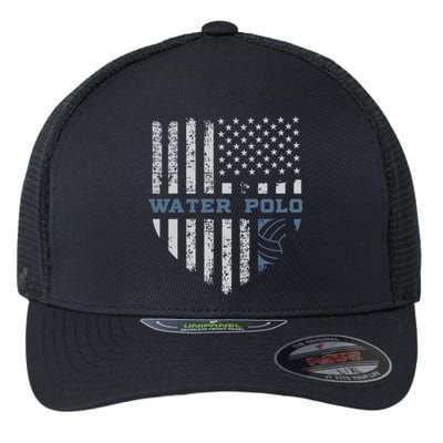 Usa Flag Vintage Water Polo Lovers Gift Design Present Gift Flexfit Unipanel Trucker Cap